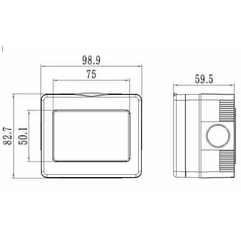 Soquete de interruptor à prova de intempéries 13A HK4113-WP